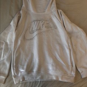 Nike Cowl Neck Hoodie Size small white